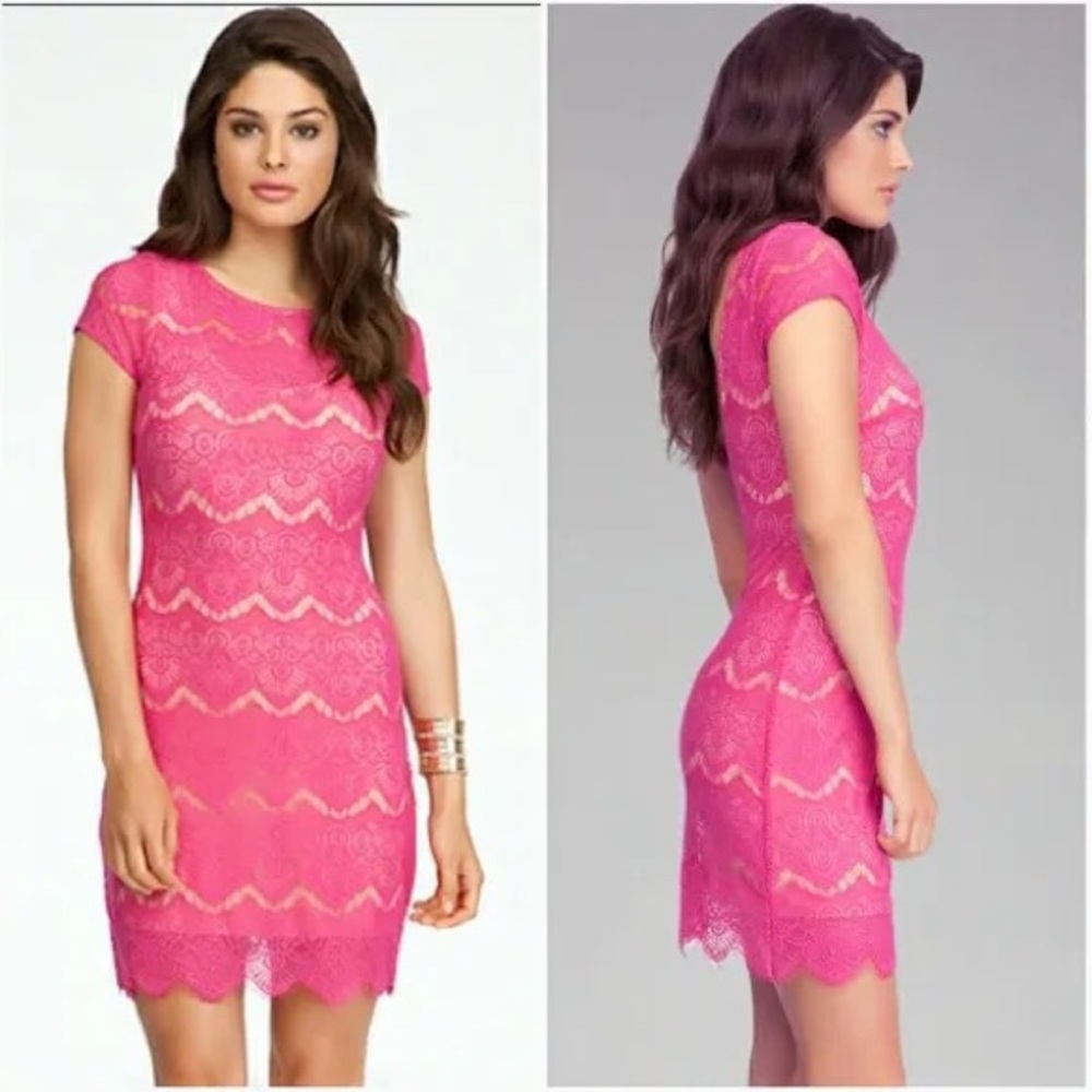 Bebe lace mini dress